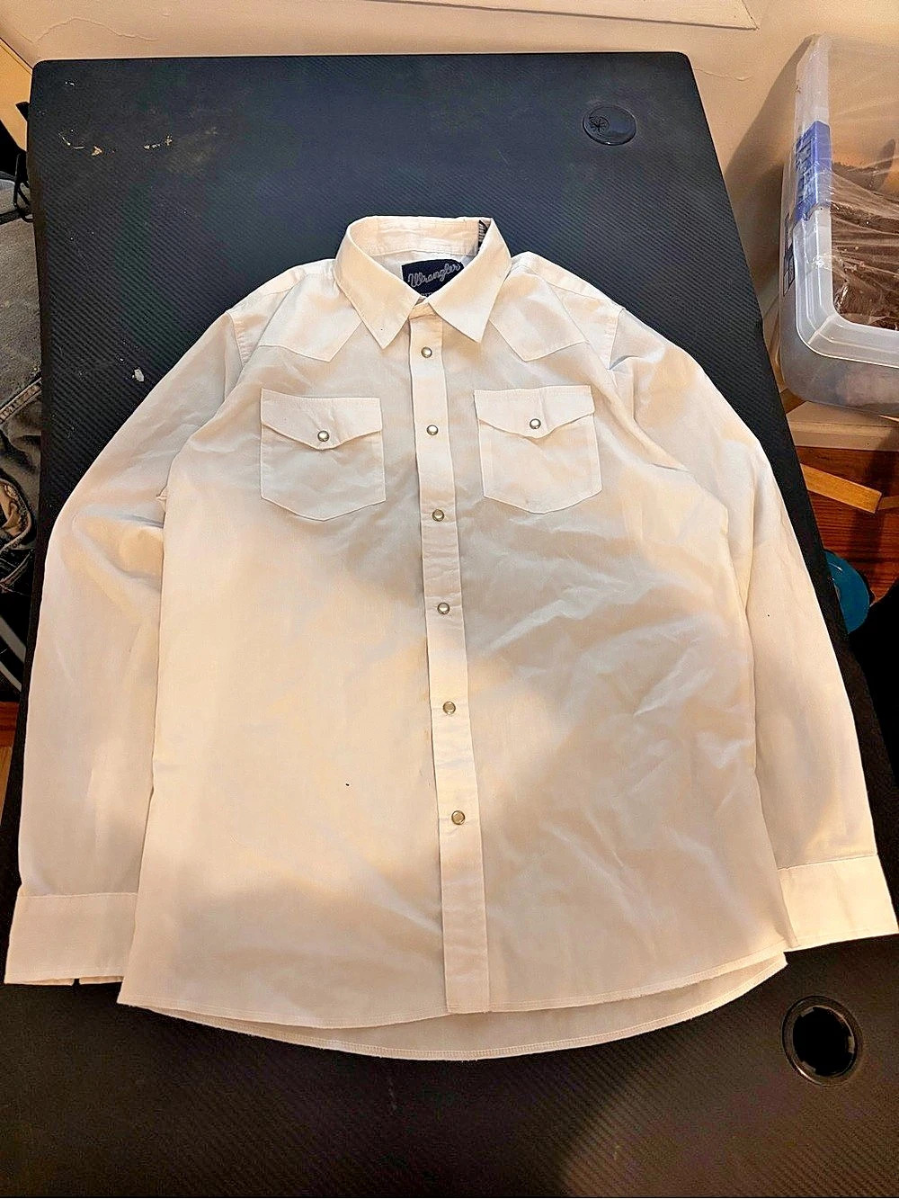 Wrangler Sport Western Long Sleeve Snap Shirt White 18 Xxl